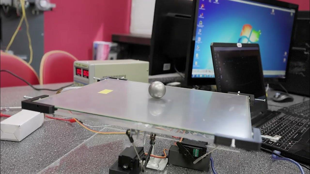 Balancer - plate balancing a ball with PID controller, resistive panel ...