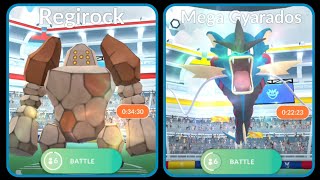 Pokémon GO - Raid: Regirock + Mega Gyarados