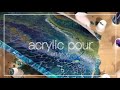 #22【art vlog】acrylic pour painting/ポーリングアートで絵を描く /*夜の少し前(a little before night)【フルイドアート】