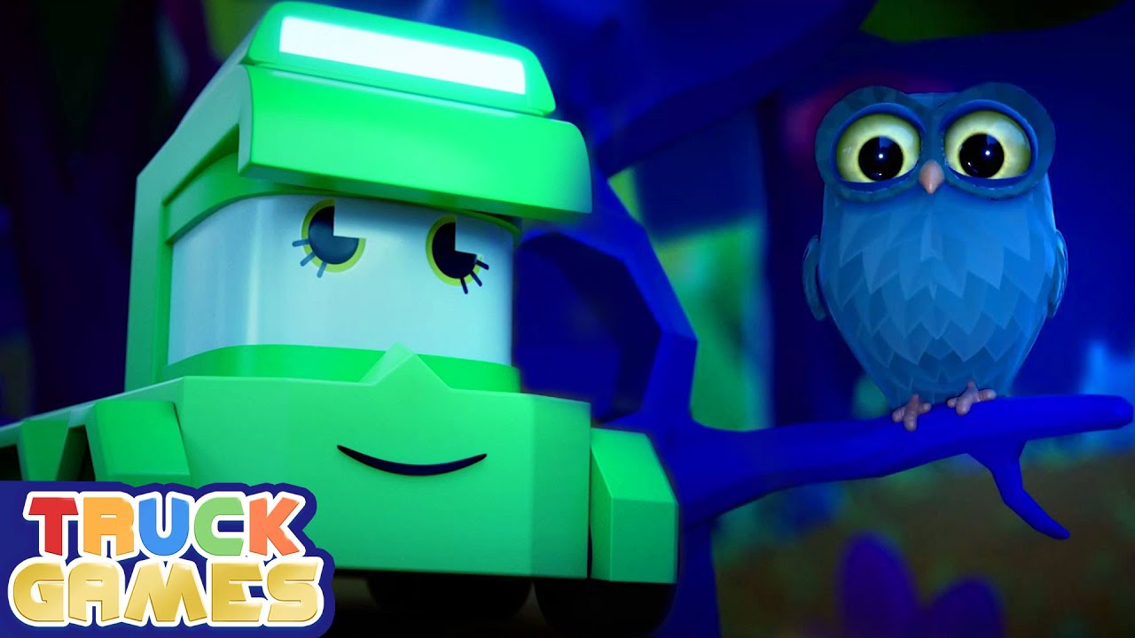 TRUCK GAMES - 凝视猫头鹰🦉 | 儿童汽车动画 | 有趣的儿童卡通