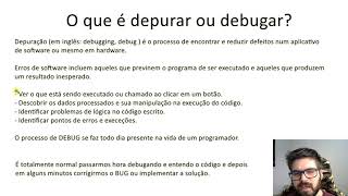 Curso de Java #120  - O que é depurar ou debugar o código Java
