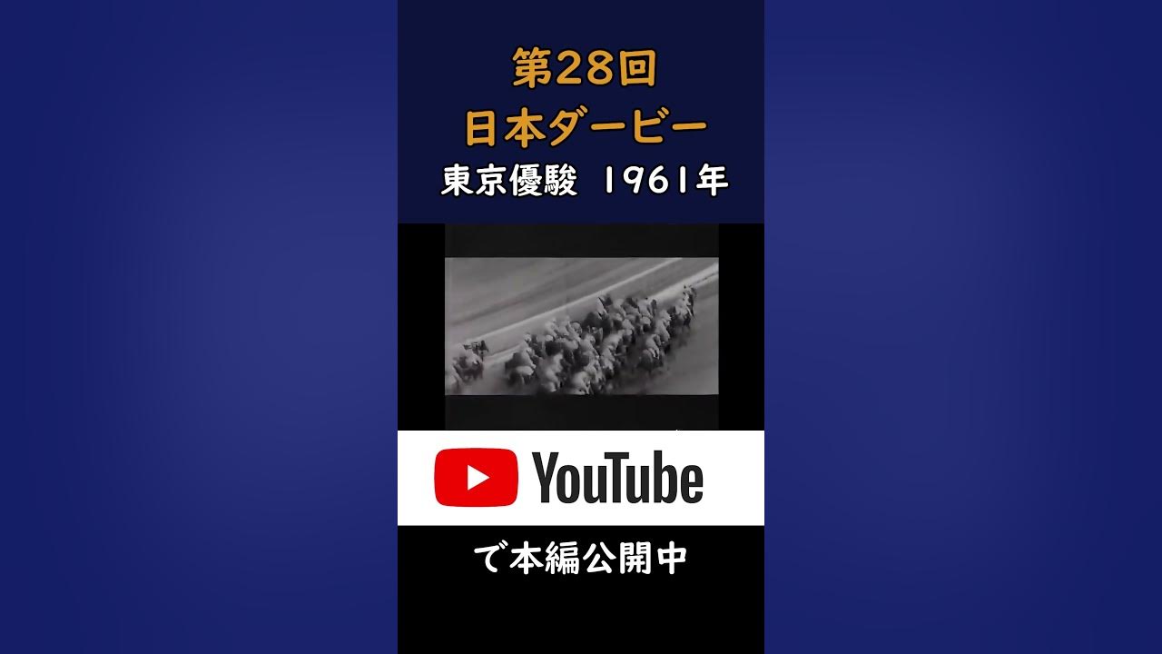 第28回 東京優駿日本ダービー ハクシヨウ 牡3 保田隆芳 1961年昭和36年5月28日 出走馬 メジロオー チトセホープ ケンカップ ユキ