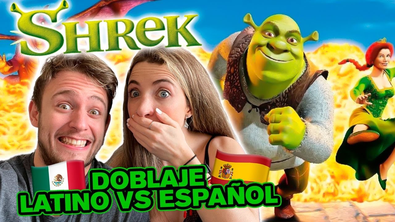 MI NOVIA ESPAÑOLA REACCIONA al DOBLAJE LATINO de SHREK por PRIMERA VEZ! | SHREK 1 ESCENAS LATINO