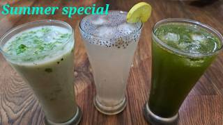 3 instant healthy refreshing summer special drinks | Instant summer drinks in just 2 min | Ruchira