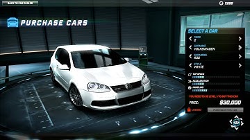 Car List for Need For Speed World Online [HD]