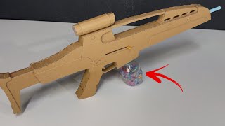 Gel gun that shoots made of cardboard
