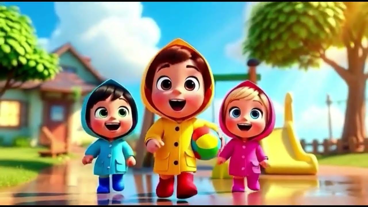 Rain Rain Go Away Song for Kids 👶 | Colorful Nursery Rhymes | Nursery Rhymes & Kids Songs