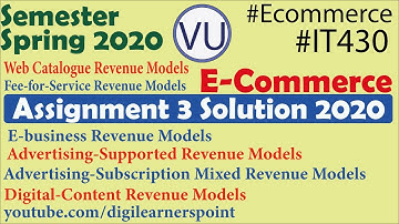 #IT430 Assignment 3 solution 2020-Semester Spring 2020-VU-E-commerce