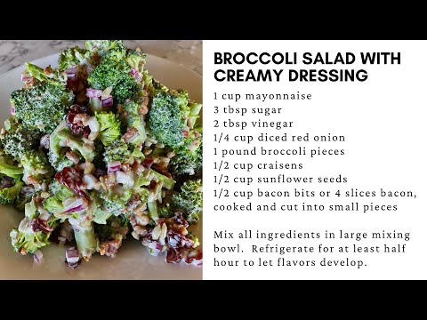 broccoli salad dressing recipe with Vinaigrette Broccoli Salad with Bacon Vinaigrette