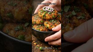 Crispy Peas Potato Tikki ASMR 🥔🟢 | Crunchy Street Style Snack #asmr #shorts #shortsfeed