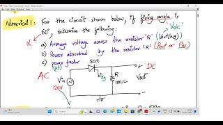 Numerical on Half wave controlled rectifier Part A (PE Lec 4)