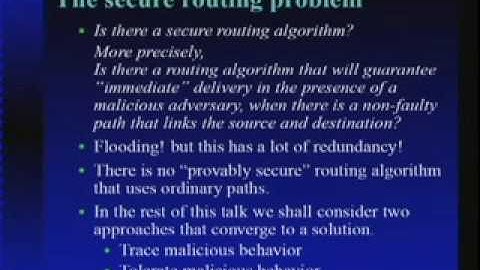 CERIAS Security: Provable security in mobile ad hoc networks 5/6