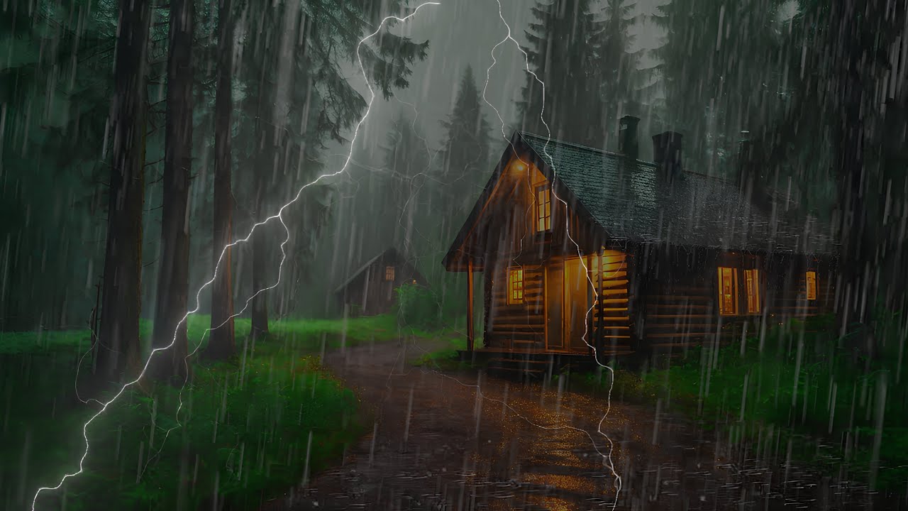 Heavy Rain and Thunder Sounds for Sleeping Fast and Relieving Stress | RainNest Sleep