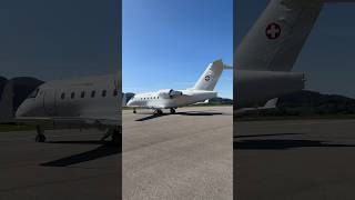 T-751 a Swiss Air Force Bombardier Challenger 604 taxiing for TAKEOFF at Bern Airport, Switzerland🇨🇭