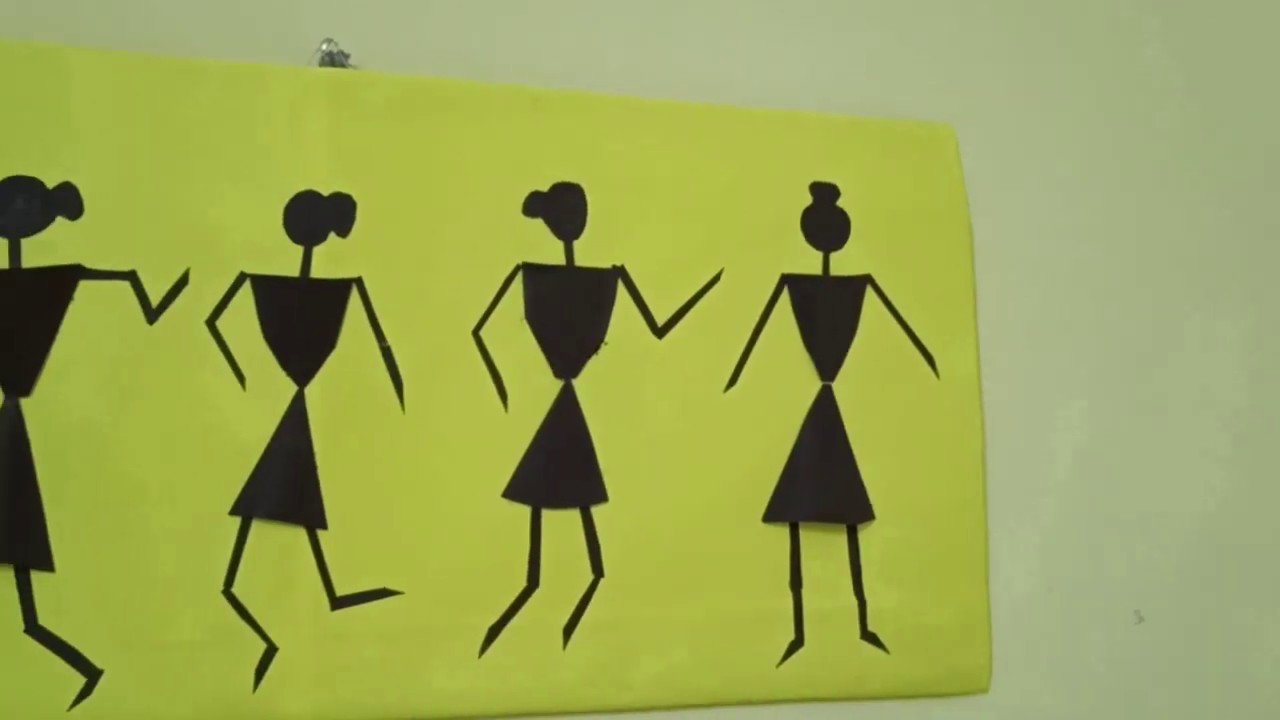 3D Warli Art / Tribal Women Art / Wall Decoration / Paper Craft Hanging Idea