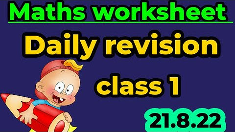 Maths revision worksheet for class 1||daily revision||how to do maths revision||@sckidsclasses