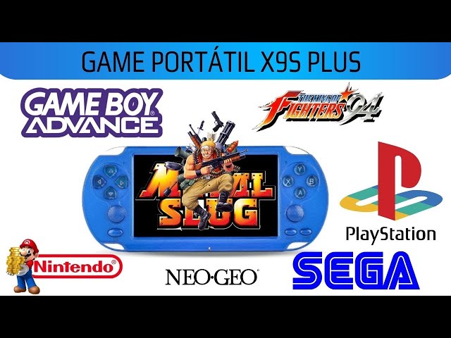 Unboxing Demonstração Video Game console X9s Plus 5.1 portatil PS1