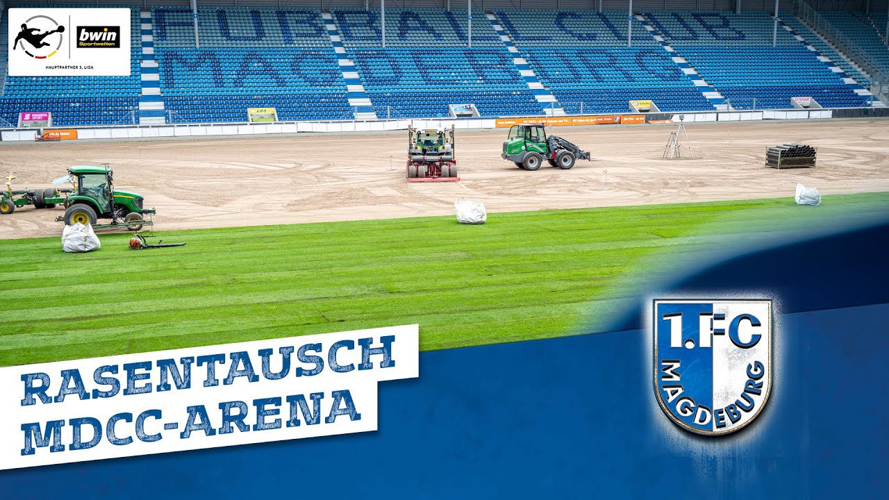Impressionen: Rasentausch MDCC-Arena