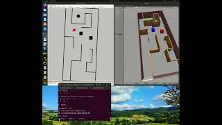 Robot localization using MCL (Particle filter) in a maze world using gazebo.