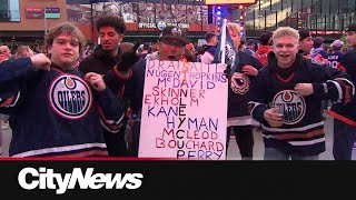 Fans reacts after Edmonton Oilers force Game 7 vs Vancouver Canucks