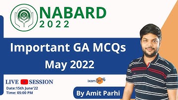 NABARD 2022 | Important GA MCQs- May 2022 |  By Amit Parhi