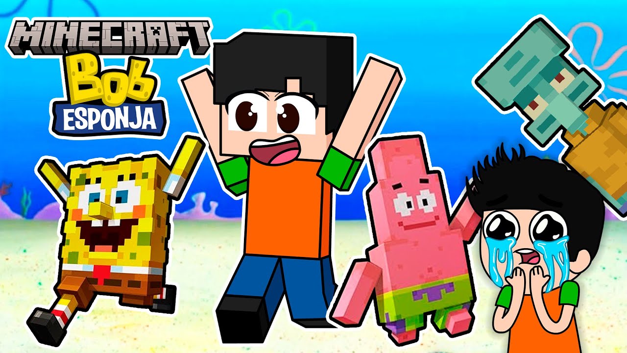 ENTRAMOS AL MUNDO DE BOB ESPONJA EN MINECRAFT 😱 | MINECRAFT PERO SOMOS BOB ESPONJA 🌊🏝️🧽 | JONDRES GC