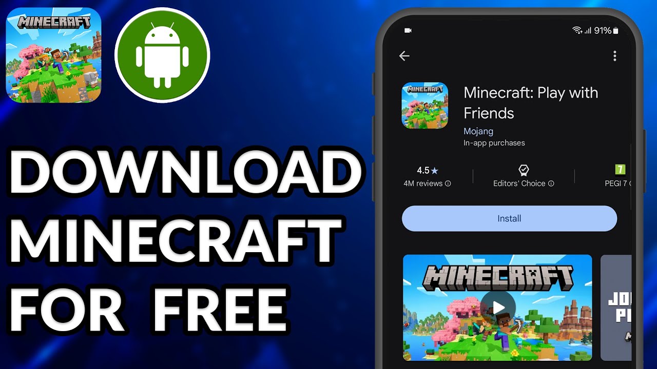 How To Download Minecraft For Free On Android - YouTube