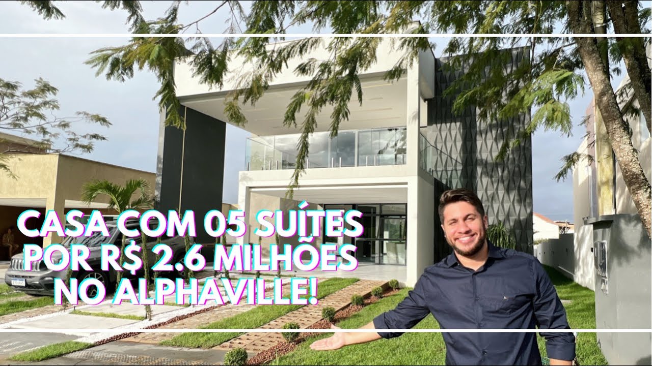 Casa LUXUOSA com 05 Suítes por R$ 2.6 Milhões no Alphaville Francisco Brennand!