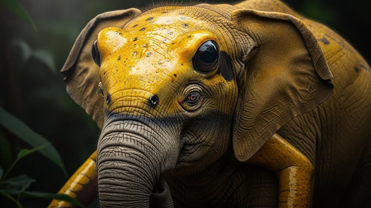 Toxic Beauty 🐸 Yellow Poison Frog Animal Fusions | Jungle ASMR