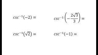 Evaluate Inverse Cosecant Expressions Using Reference Triangles