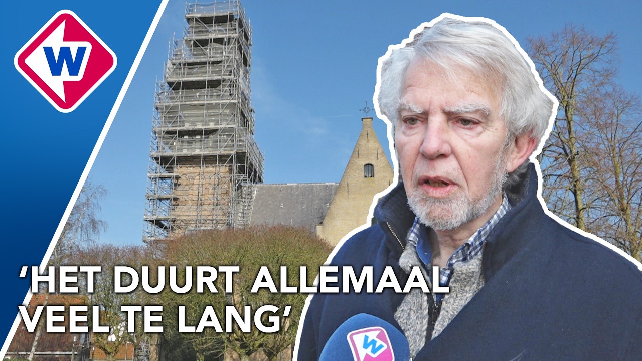 Kerktoren staat al jaren in steigers door ruzie tussen gemeente en aannemer