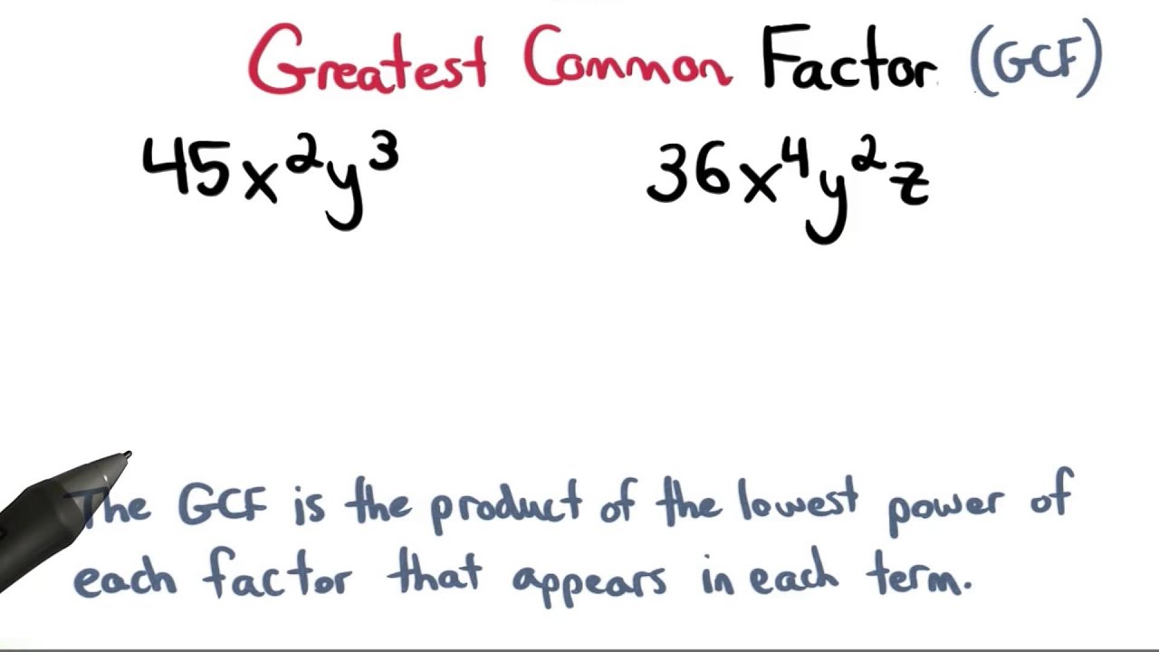 Greatest Common Factor with Variables - Visualizing Algebra - YouTube