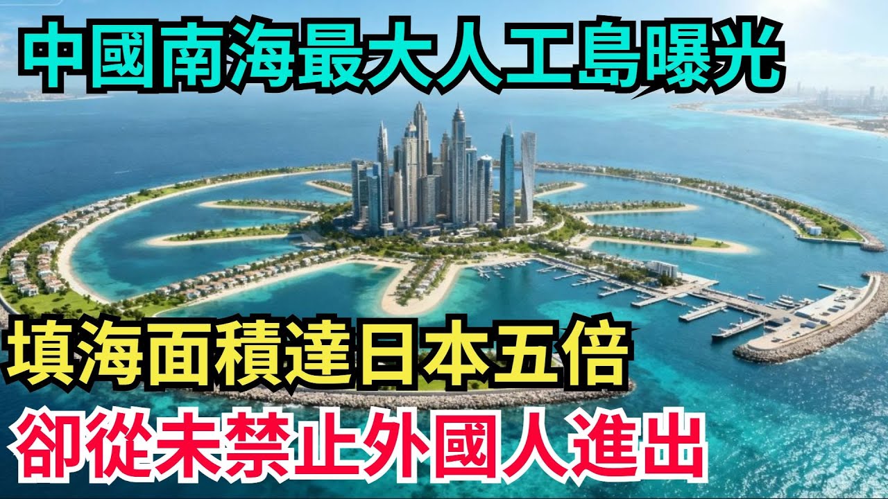中國南海最大人工島曝光！填海面積達日本五倍，卻從未禁止外國人進出？#科技強國#中國智造#國之脊樑#科技攻關故事