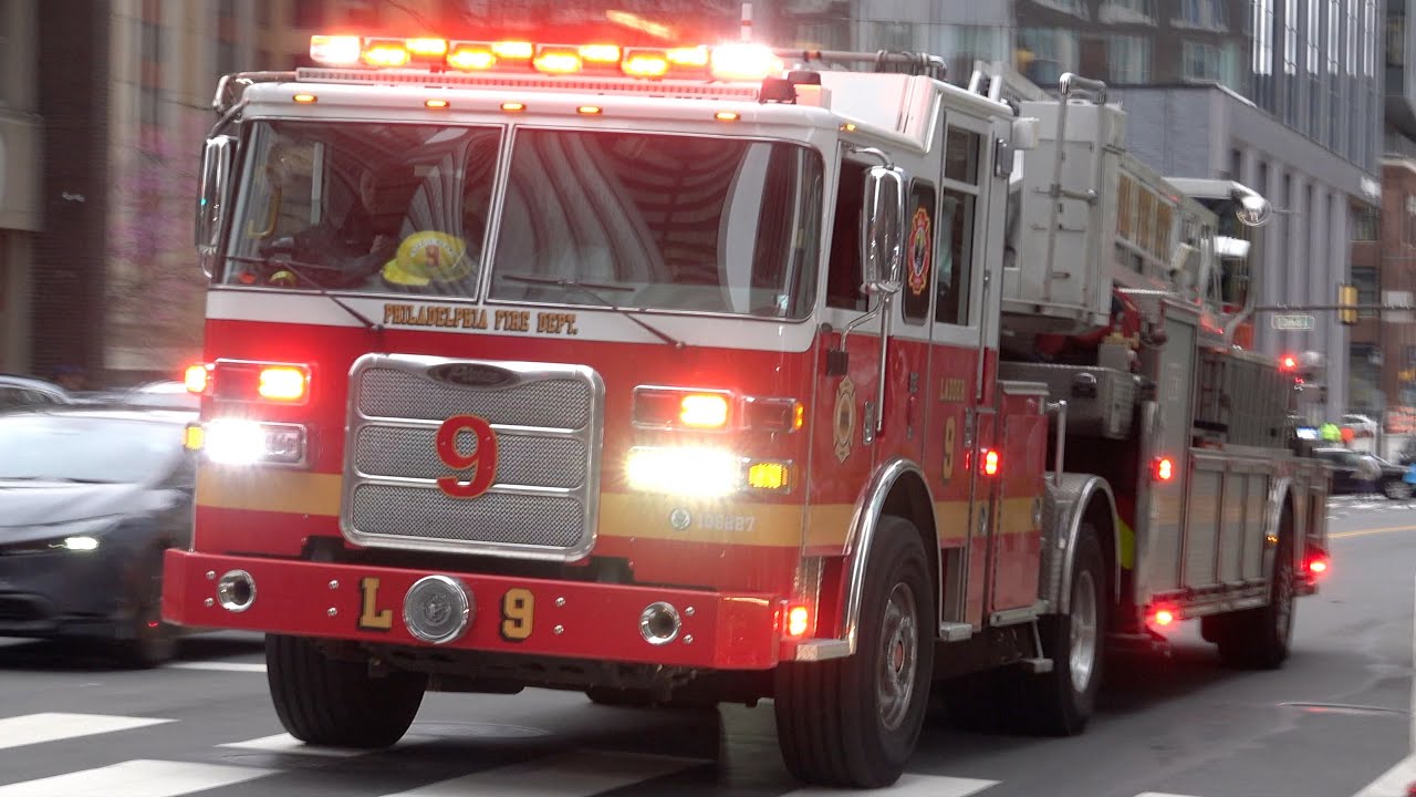 Реагирование пожарной службы Филадельфии на пожарную лестницу 9