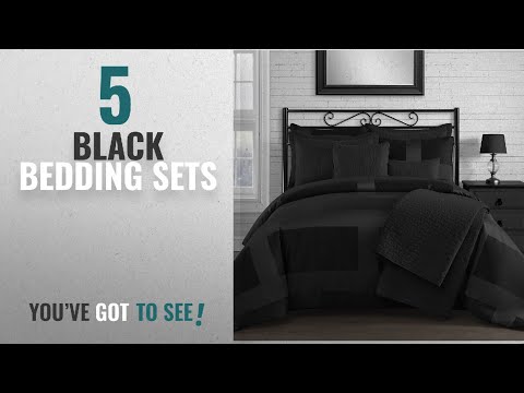 top-10-black-bedding-sets-[2018]:-king-&-queen-home-modern-frame-microfiber-lacquer-5-piece