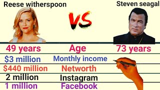 Reese witherspoon vs steven seagal comparison, Networth, Age,Height  #reesewitherspoon #stevenseagal
