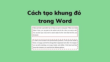 Cách tạo khung đỏ trong Word