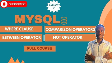 WHERE CLAUSE | COMPARISON OPERATORS | BETWEEN OPERATOR | NOT OPERATOR IN MYSQL