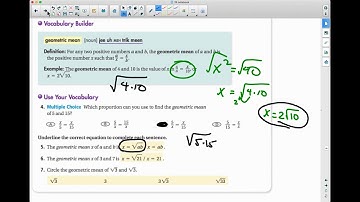 Geometry 7.4 Similarity in Right Triangles