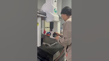 Parts testing of swiss type cnc lathe，Coordinate Measuring Machine #cnclathe #machine