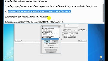 hoo to use cheat engine for improving firefox performence!!!!!!
