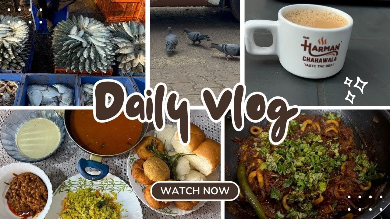 See This Fresh Fish Bought | Morning Breakfast | Hot Tea Made My Day | Squids recipe | Konkani Vlog 
