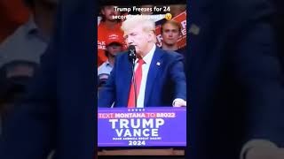 Trump Freezes for 24 Seconds during Montana Speech 8/9/24