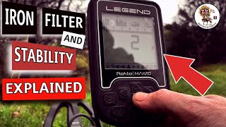 Iron Filter And Stability  EXPLAINED!!! Nokta Legend