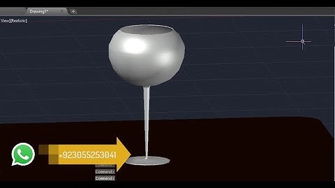 Wine Glass 3D Model, AutoCAD 3D Modeling - Qasim Danish
