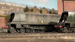 SOUTHERN EXPRESSES DISTURB THE PEACE: Bulleid Pacifics on shed, and at speed!