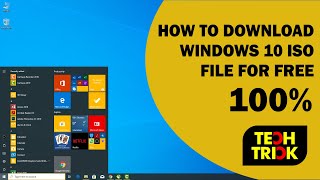 How To Download Windows10 ISO File For FREE - Tech Trick