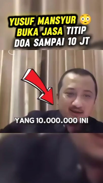 Yusuf Mansyur OPENS Prayer Service Up to 10 MILLION 😳 #ym #yusufmansur #yusuf #mansur #prayer