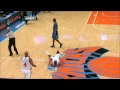 Carmelo anthony throws jason richardson off 28032011