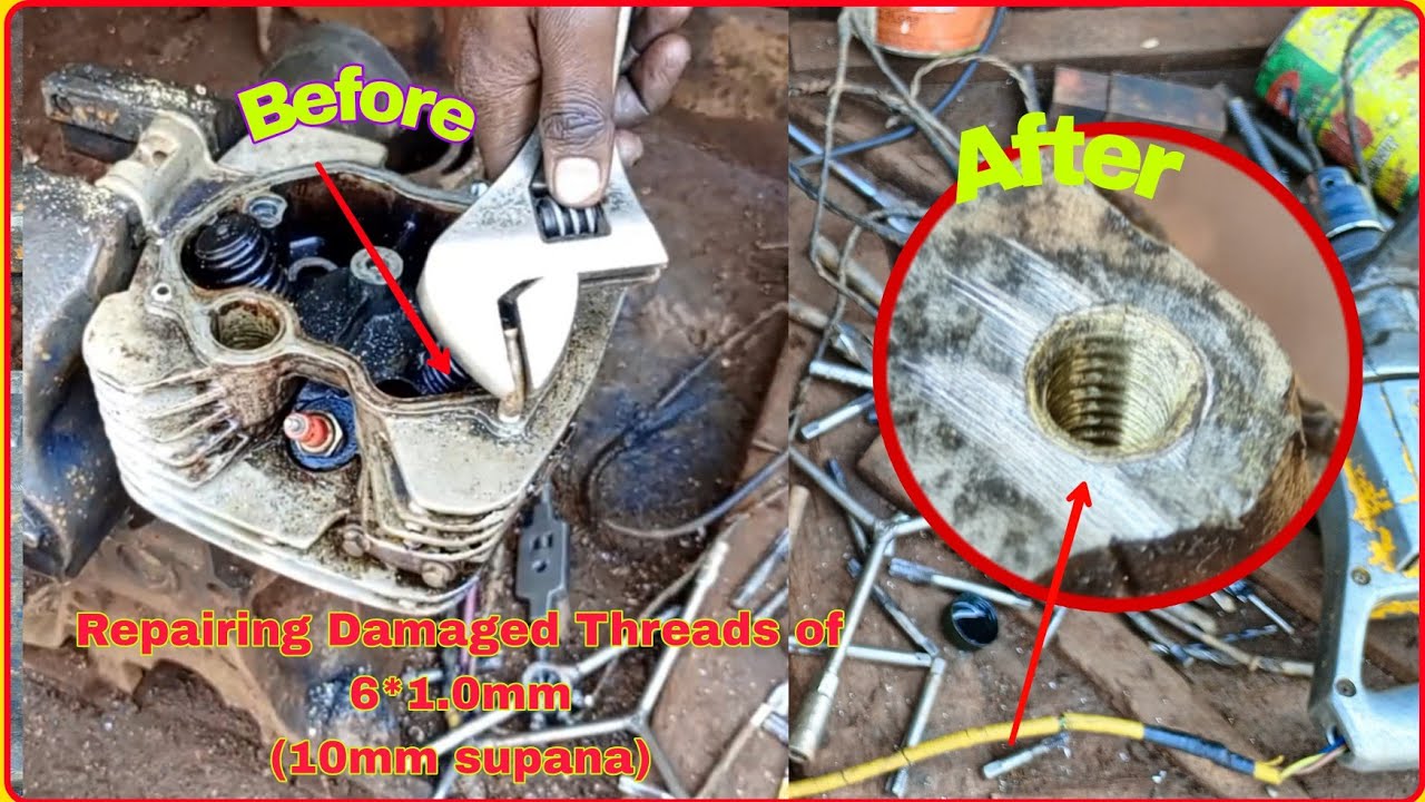 Fixing Damaged threads of 6*1.0mm Bolts using insert| Taps and Dies ...